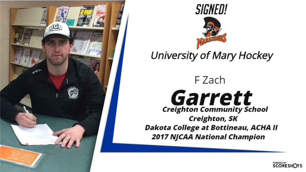 Jacks Hockey Captain Garrett to play at University of Mary